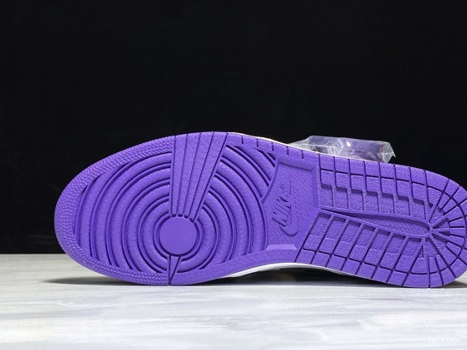 1st Kicks OG Jordan High 555088-500 Purple Court Air 1 0704